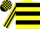 Silk - Yellow, black hoops, striped sleeves, check cap