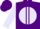 Silk - Purple, lavender ball, purple seams on lavender sleeves, purple cap