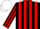 Silk - Black, White And Red stripes, Black And Red striped Sleeves, White Cap