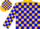 Silk - Gold and blue blocks