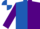 Silk - ROYAL BLUE & PURPLE HALVED, purple sleeves, royal blue & white quartered cap