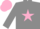Silk - Grey body, pink star, grey arms, pink cap