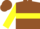 Silk - Brown, Yellow hoop, Yellow Sleeves, Brown Cap