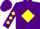 Silk - Purple, purple 'je' on yellow diamond, yellow diamonds on sleeves, purple cap