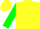 Silk - Yellow, green 'gi' on back, green sleeves