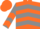 Silk - Fluorescent orange, dark gray chevrons, gray sleeves, orange chevrons, orange cap