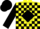 Silk - Yellow, black diamond framed 'gs' on black & yellow checkerboard flag, black blocks on slvs, black cap
