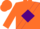 Silk - Orange, purple diamond sash, purple band on sleeves, orange cap