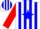 Silk - White, white j/l on blue star, blue stripes on red sleeves