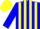 Silk - blue, yellow stripes, blue sleeves, yellow cap