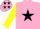 Silk - Pink, Black Star, Yellow sleeves, Pink cap, Black stars