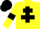 Silk - Yellow, Black Cross of Lorraine, black armlets, black cap