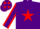 Silk - purple, red star, purple sleeves, red seams, purple cap, red stars
