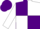 Silk - purple and white quartered, white sleeves, purple cap