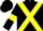Silk - Black, yellow cross sashes, Yellow armlets