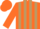 Silk - orange,light brown stripes, orange sleeves and cap