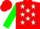 Silk - Red, white stars, Green sleeves, red cap
