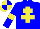 Silk - Blue, Yellow cross of Lorraine and armlets, Yellow and Blue quartered cap