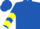 Silk - Royal blue, yellow puzzle piece, yellow chevrons on slvs