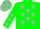 Silk - Green, silver stars