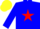 Silk - Blue, red star, yellow cap