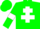 Silk - Green, white cross of lorraine, white armlets