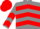Silk - Grey and Red chevrons, chevrons on sleeves, Red cap