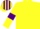 Silk - Yellow, Purple armlets, Striped cap