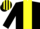 Silk - Black, yellow stripe, yellow and Black striped cap