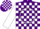 Silk - Purple, white circle purple 'd', white blocks on slvs