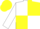 Silk - White body, yellow quartered, white arms, yellow cap