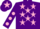 Silk - Purple, pink stars, purple sleeves, pink spots, purple cap, pink star