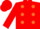 Silk - Chinese red, burnt orange dots, chinese red cap