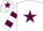 Silk - White, maroon star, hooped sleeves and star on cap