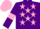 Silk - Purple, Pink stars, armlets and cap
