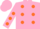 Silk - Pink, orange dots