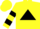 Silk - Neon yellow, black triangle, black bars on sleeves