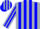 Silk - Silver and blue stripes
