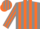 Silk - grey and orange stripes