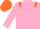 Silk - pink, orange epaulettes and cap
