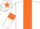 Silk - White, orange stripe, armlets and star on cap