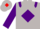 Silk - Lt gray, red & purple th, purple epaulets, purple diamond sleeves