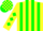 Silk - Yellow body, green striped, yellow arms, green diamonds, yellow cap, green check