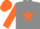 Silk - Grey, orange star, sleeves and cap