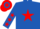 Silk - Royal Blue, red star, stars on sleeves, hooped cap