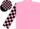 Silk - pink, pink sleeves, black blocks, pink cap, black blocks