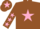 Silk - Brown, pink star, brown sleeves, pink stars, brown cap, pink star
