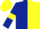 Silk - Dark Blue, Yellow halved horizontally, armlets and cap