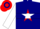 Silk - Navy blue, red star on white hoop on front, back, and sleeves