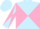 Silk - Light blue and pink diagonal quarters